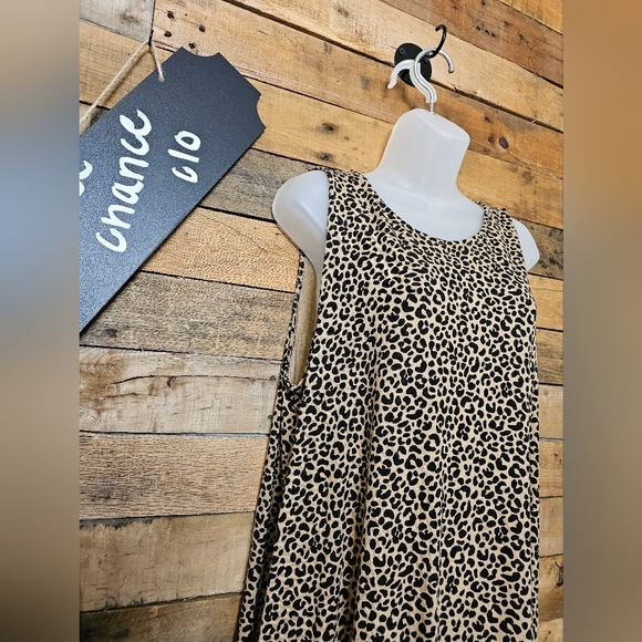Old Navy women's leopard print causal A-line midi dress size L/XL - Picture 9 of 14